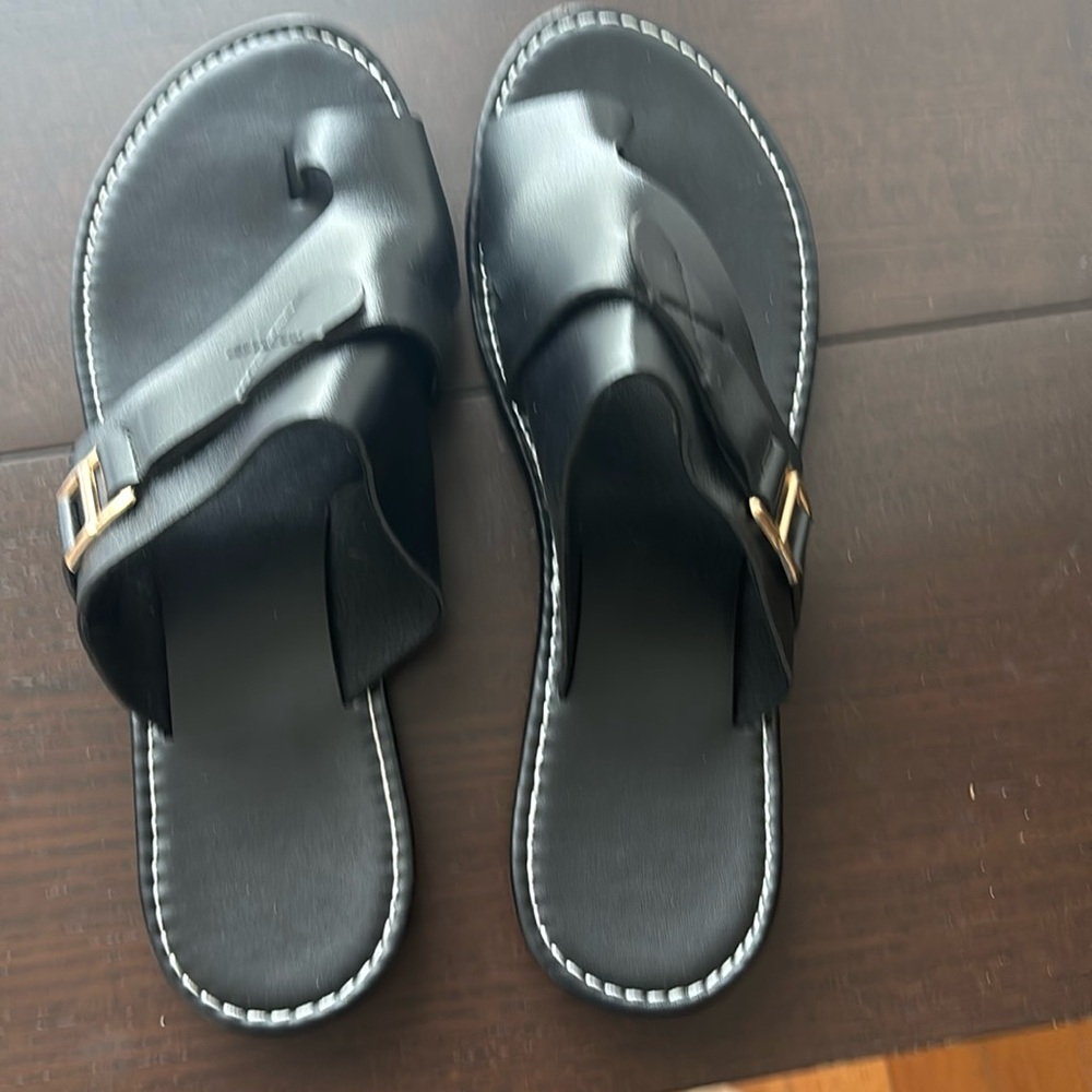 black sandals size 10 worn once